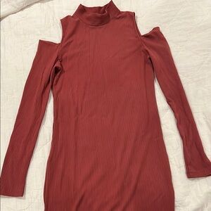 Revolve Midi Dress Sen Cold Shoulder Ribbed